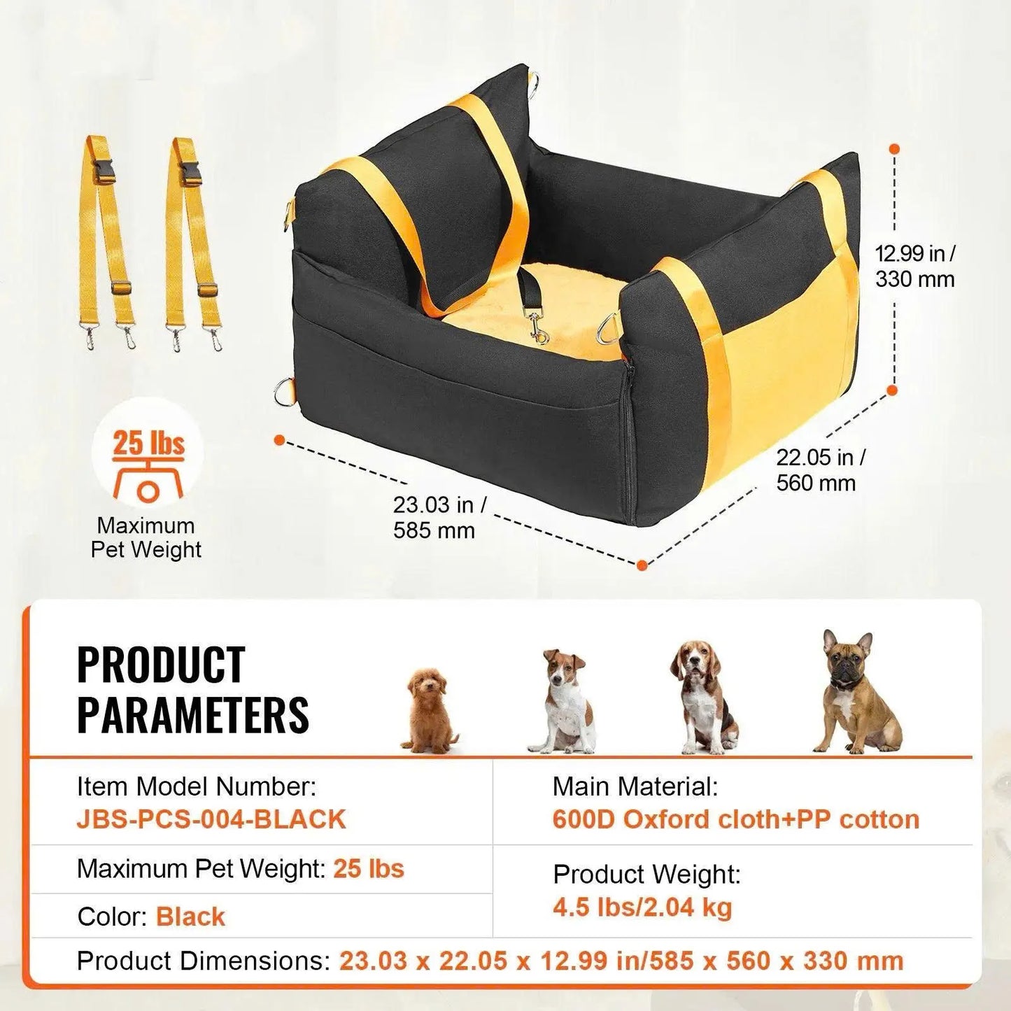 PawsChills™ RideSafe Dog Booster Seat