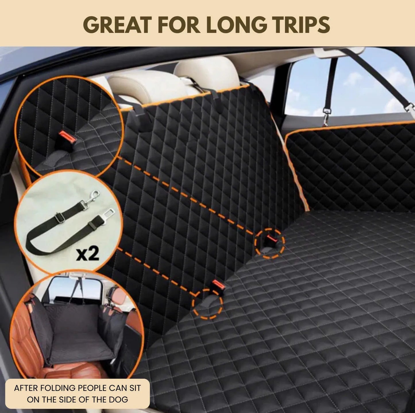 PawsChills™ Hard Bottom Dog Car Seat Protector