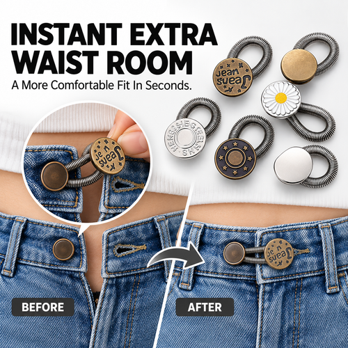 Adjustable Spring Waist Extender Buttons