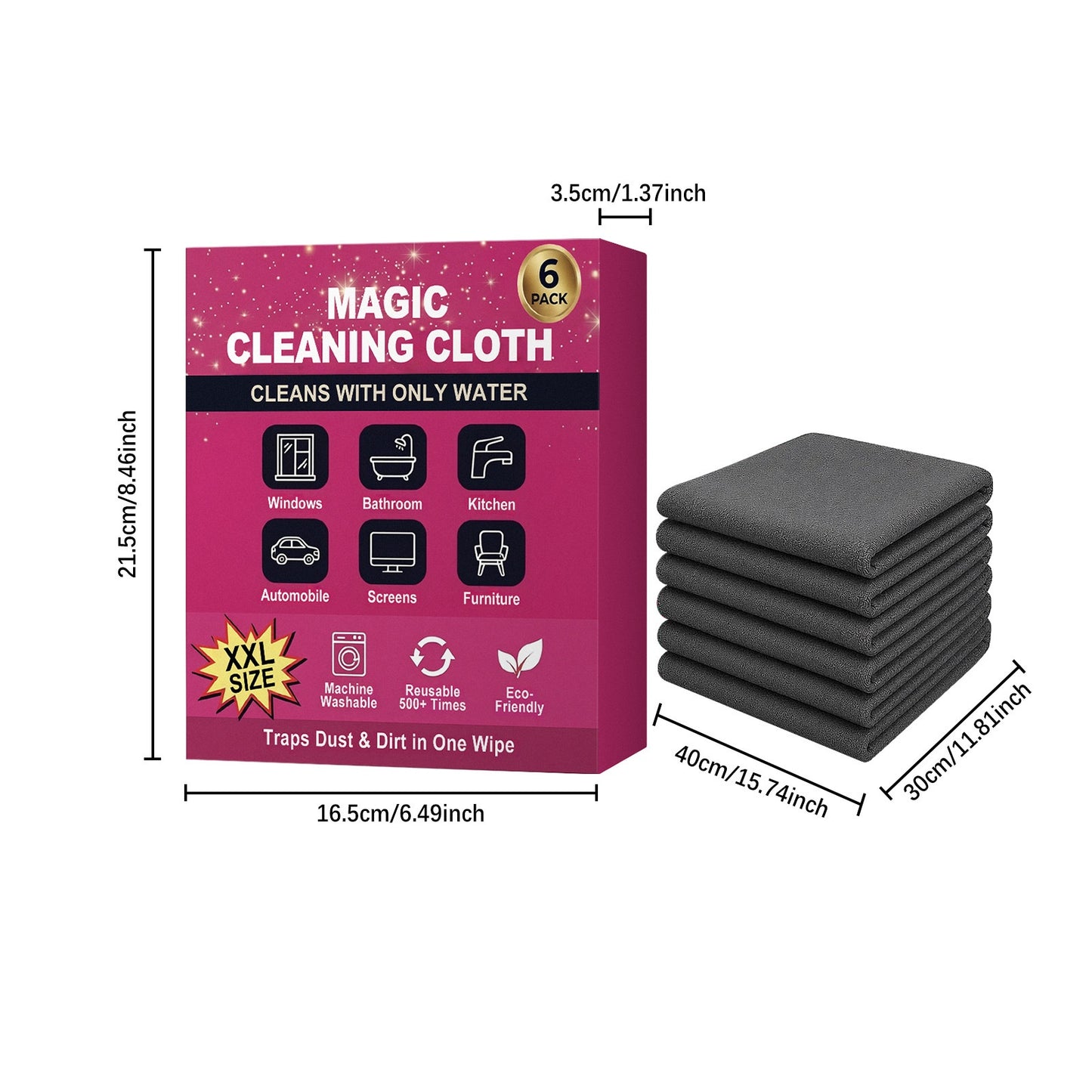 Magic Cleaning Cloth (6-Pack)