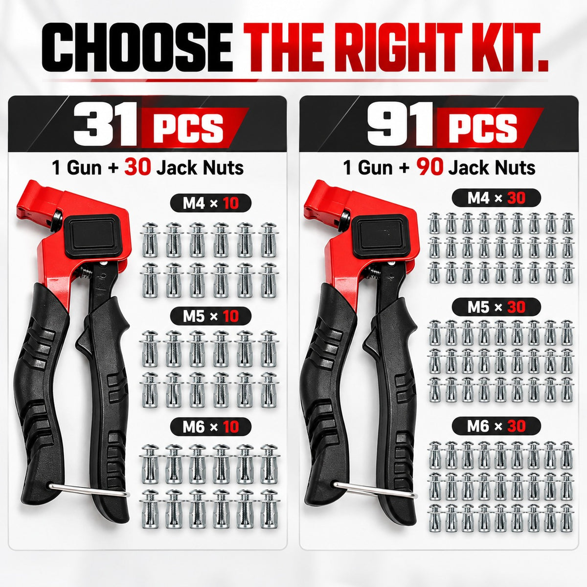 Jack Nut Rivet Gun Kit – Heavy-Duty Hollow Wall Fasteners