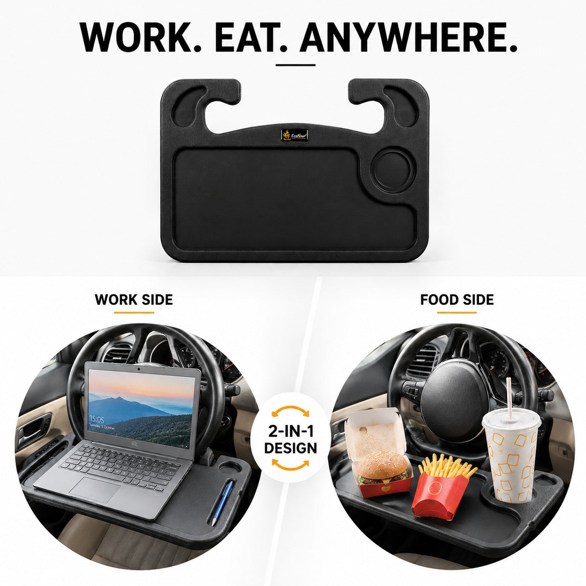 DriveDesk Pro - Car Work & Dining Tray