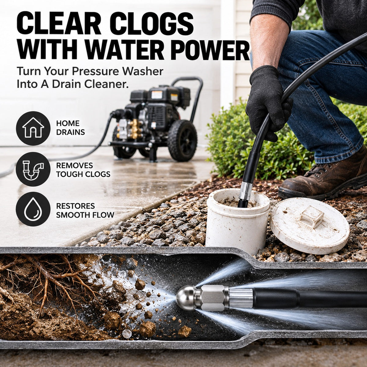 Sewer Jetter Kit for Pressure Washer