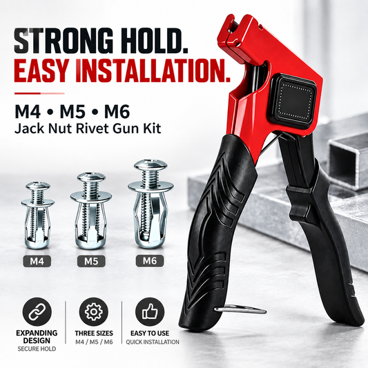 Jack Nut Rivet Gun Kit – Heavy-Duty Hollow Wall Fasteners
