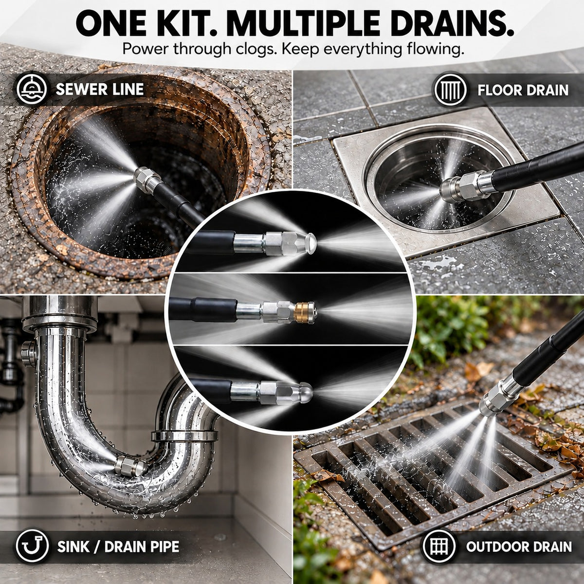 Sewer Jetter Kit for Pressure Washer