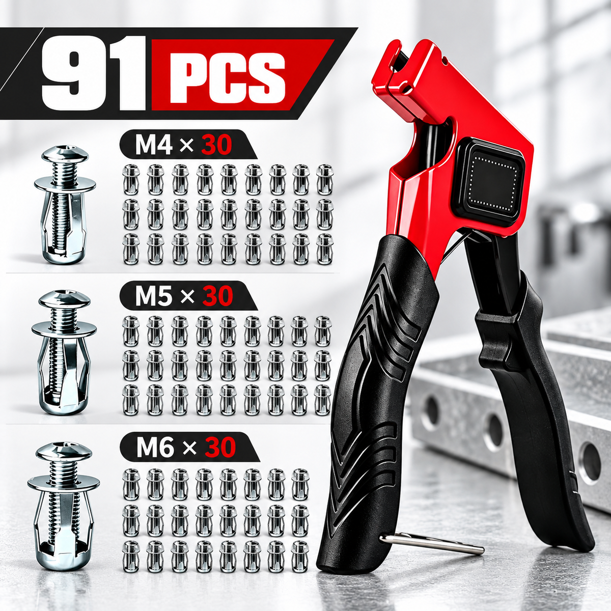 Jack Nut Rivet Gun Kit – Heavy-Duty Hollow Wall Fasteners