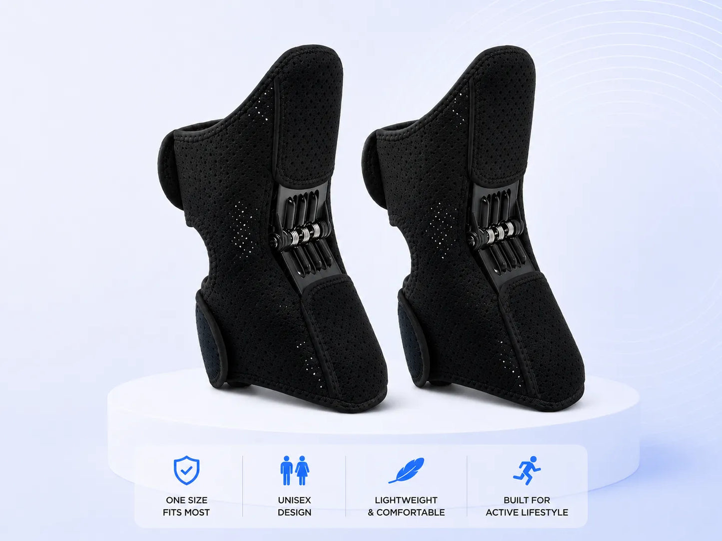 Spring-Assisted Knee Support Braces