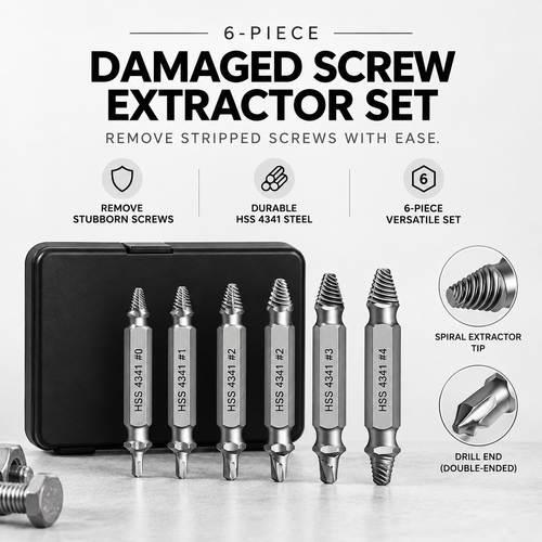 Damaged Screw Extractor Set