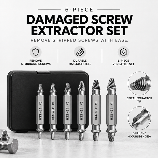 Damaged Screw Extractor Set