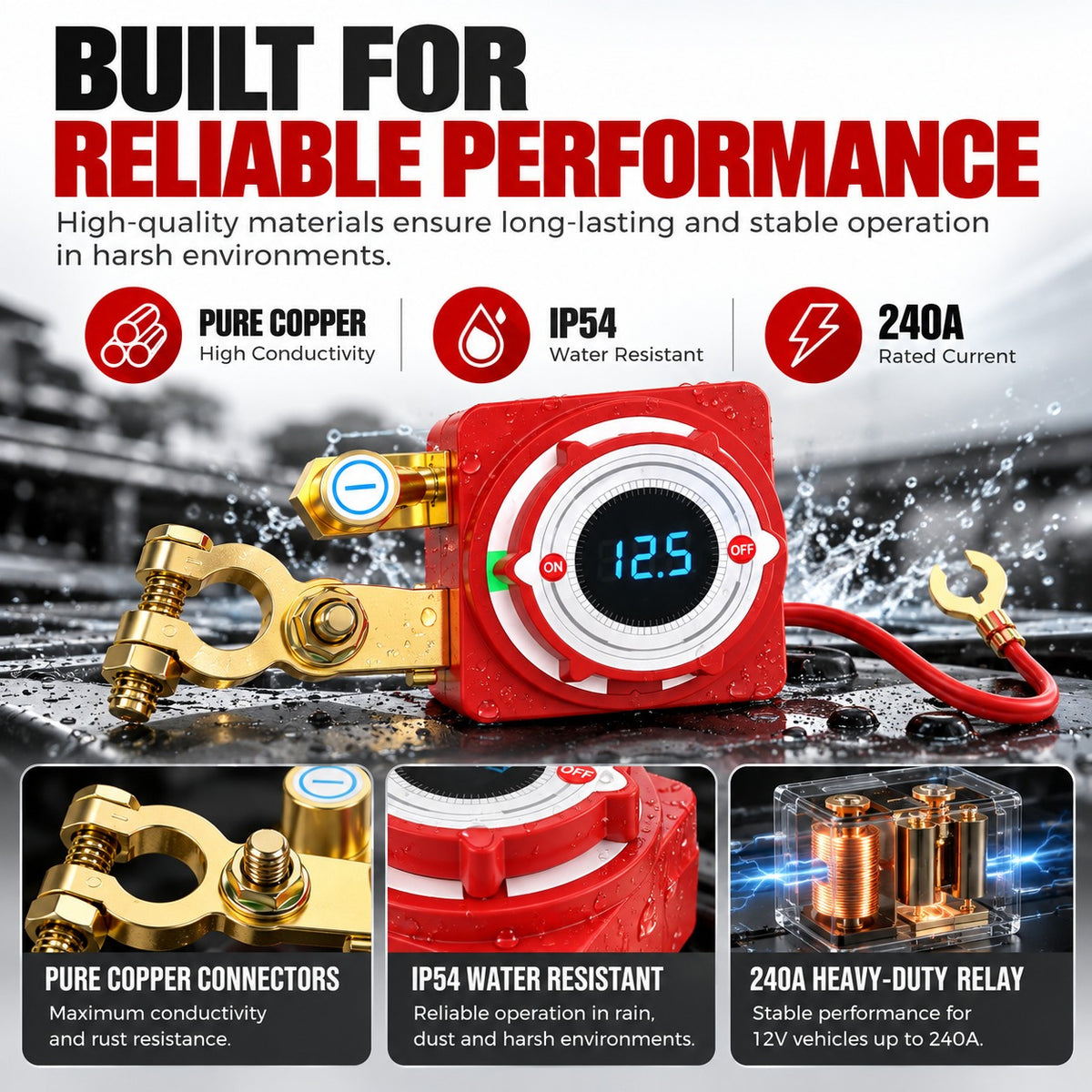 240A Smart Remote Battery Disconnect Switch – 12V