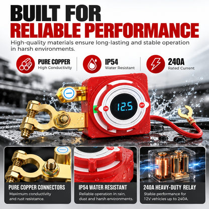 240A Smart Remote Battery Disconnect Switch – 12V