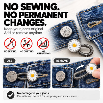 Adjustable Spring Waist Extender Buttons