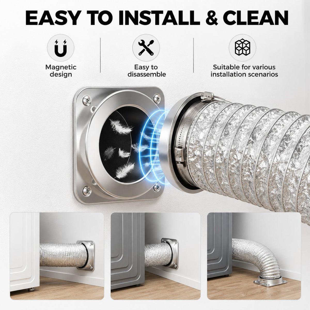 Magnetic Dryer Vent Connector Kit