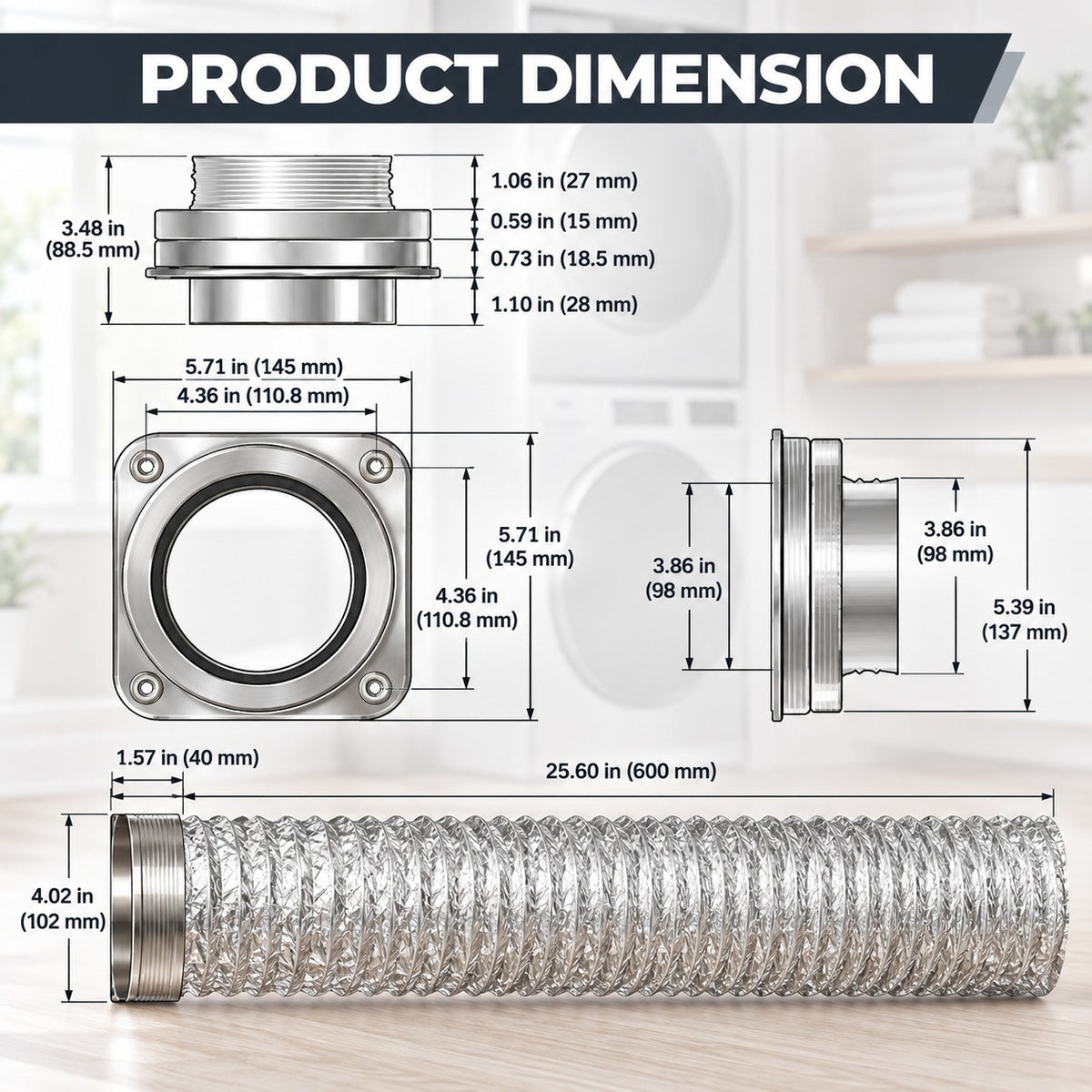 Magnetic Dryer Vent Connector Kit