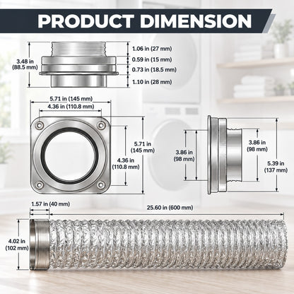 Magnetic Dryer Vent Connector Kit