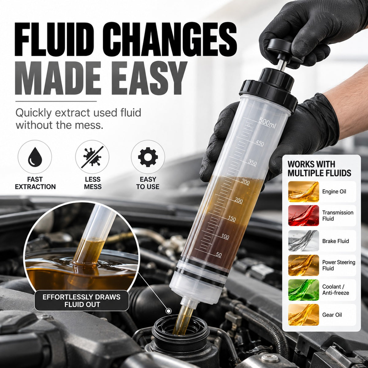 500CC Automotive Fluid Extractor Pump