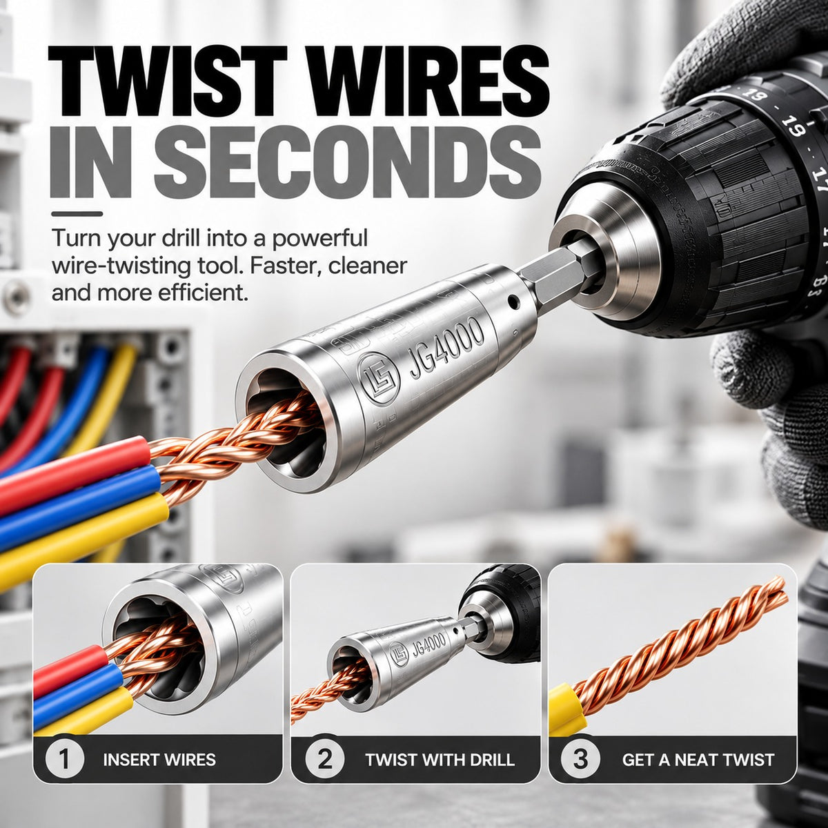 Wire Twister Drill Attachment – Fast, Clean Wire Twisting
