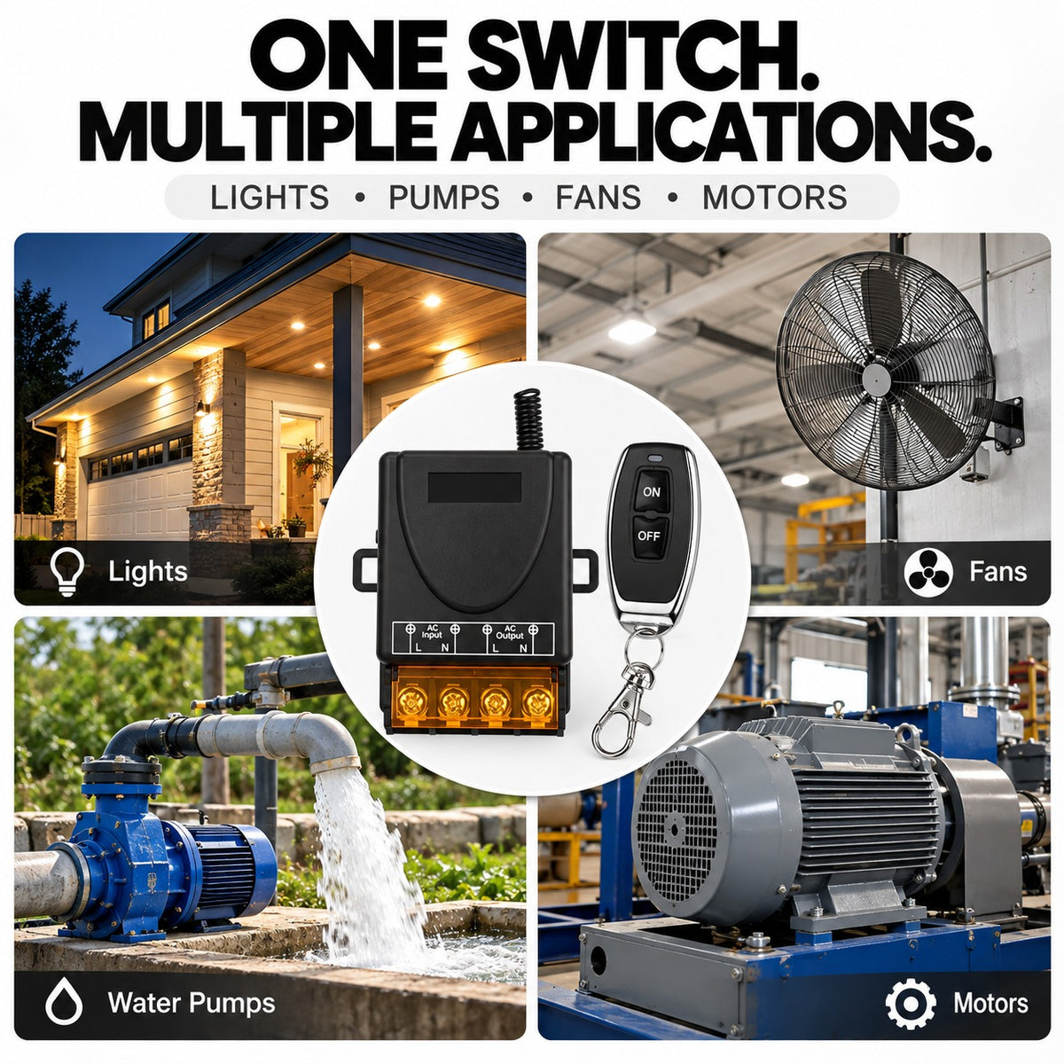 High-Power Wireless Remote Control Switch