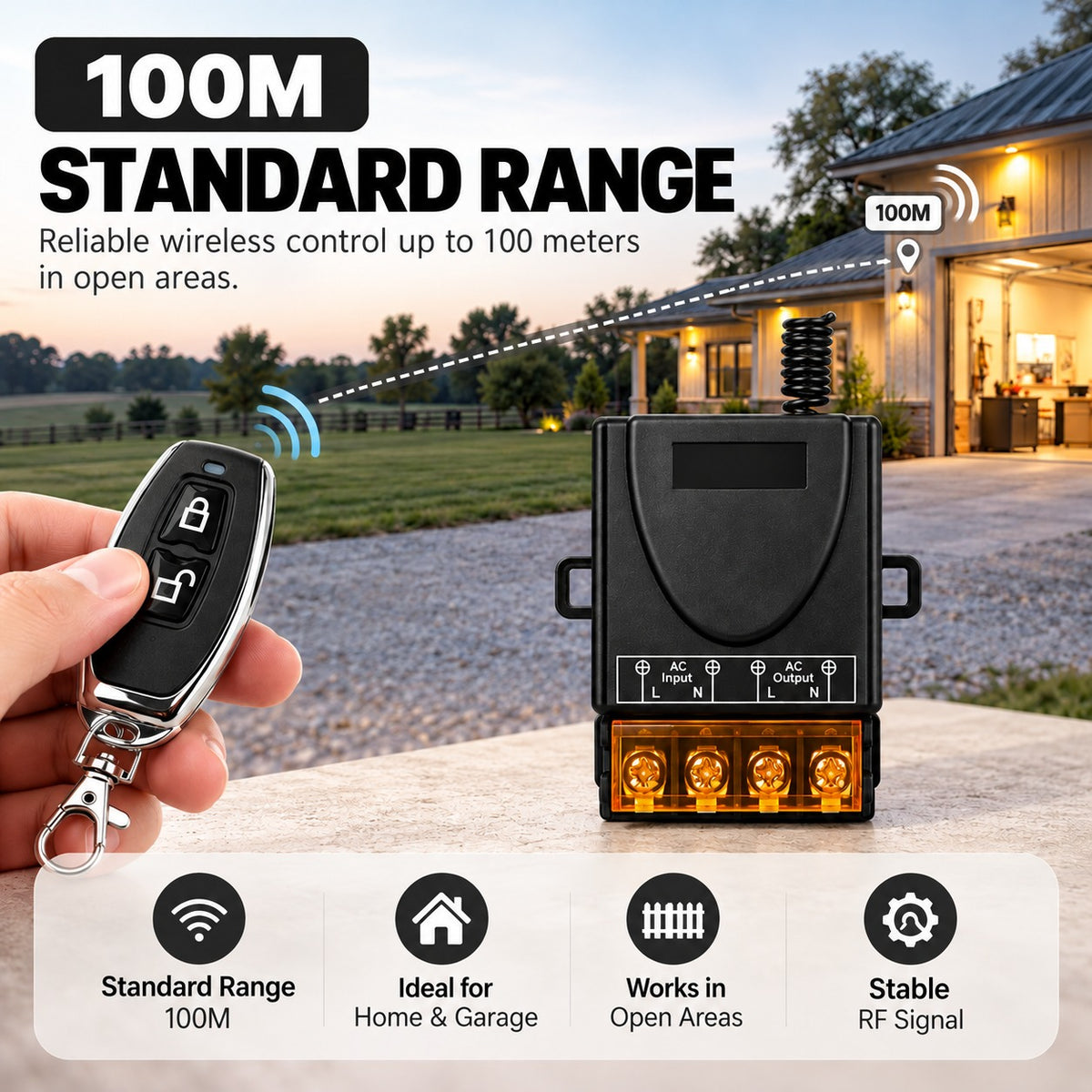 High-Power Wireless Remote Control Switch