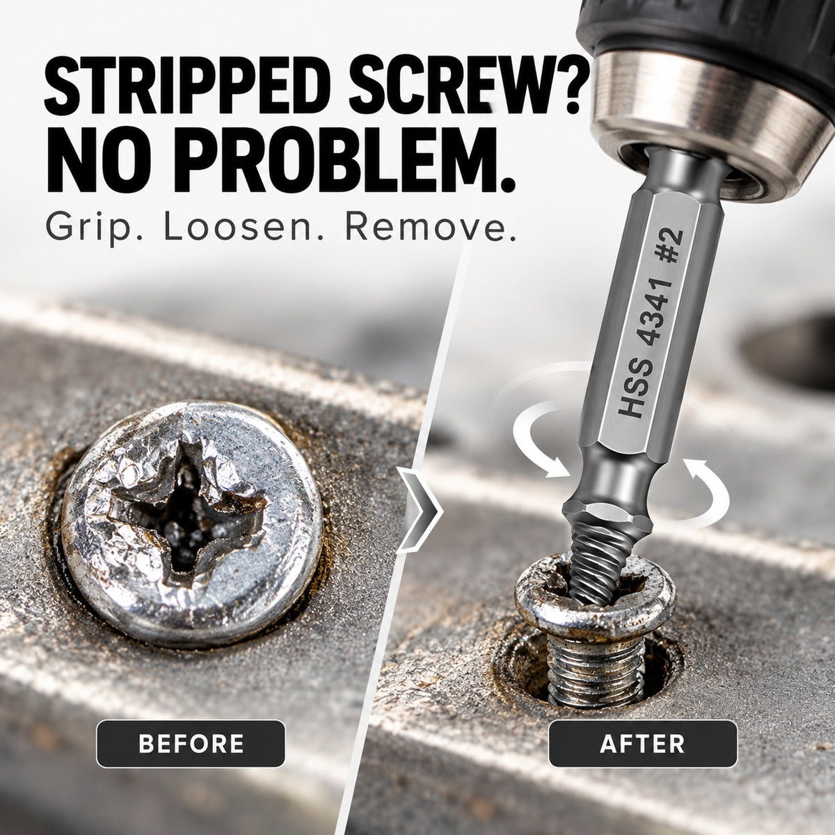 Damaged Screw Extractor Set