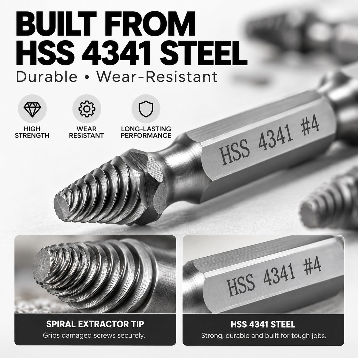 Damaged Screw Extractor Set