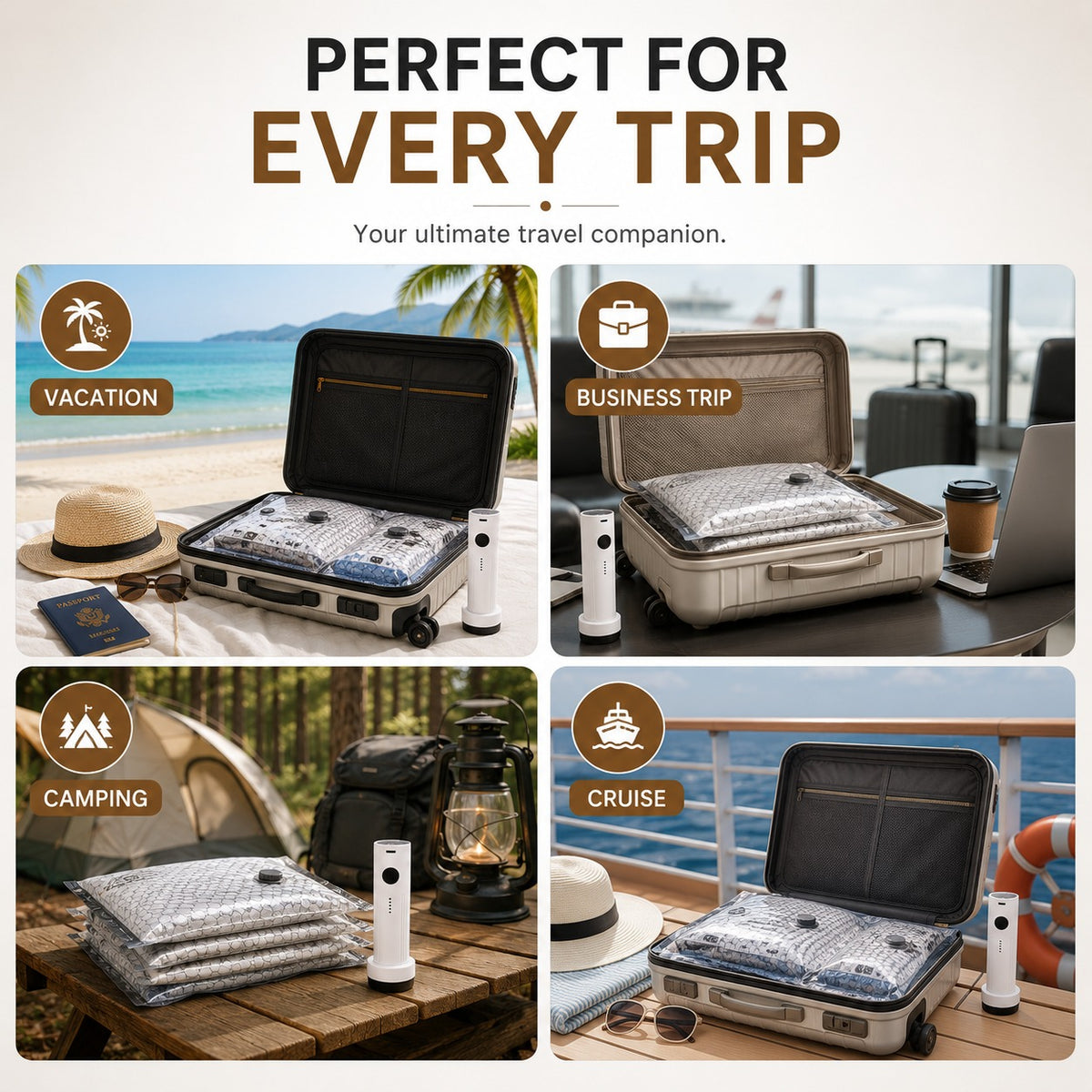 Travel Vacuum Compression Bag For Luggage