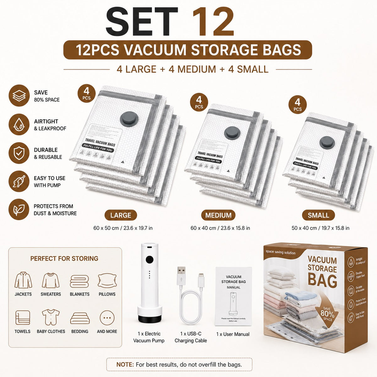 Travel Vacuum Compression Bag For Luggage