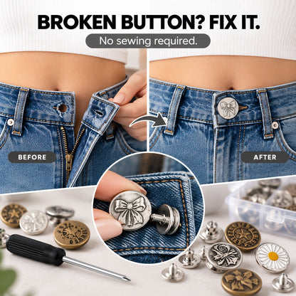 No-Sew Jeans Button Kit