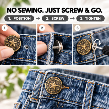No-Sew Jeans Button Kit