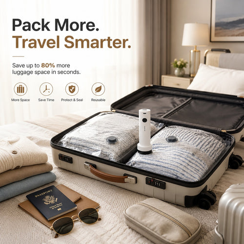 Travel Vacuum Compression Bag For Luggage
